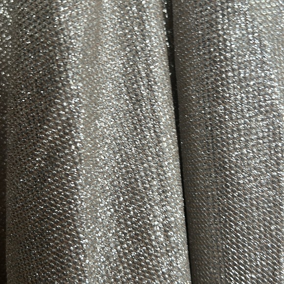 LuLu’s Silver/ Grey Metallic Sparkle Skater Dress - Picture 8 of 9